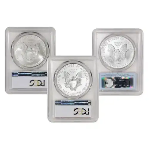 1 oz Silver Eagle PCGS MS-70 (Year Varies) (2)