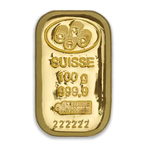 100g PAMP Gold Bar - Cast