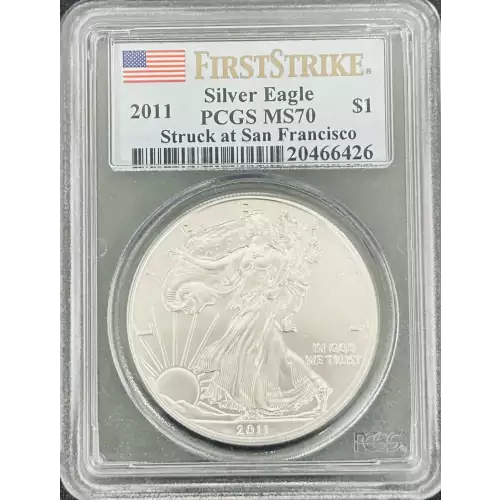 2011-(S) $1 Silver Eagle Struck at San Francisco First Strike