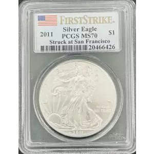 2011-(S) $1 Silver Eagle Struck at San Francisco First Strike