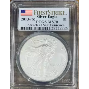 2013-(S) $1 Silver Eagle Struck at San Francisco First Strike