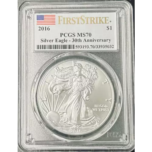 2016 $1 Silver Eagle Silver Eagle - 30th Anniversary First Strike First Strike