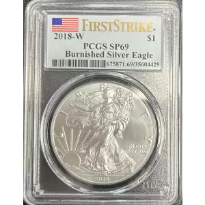 2018-W $1 Burnished Silver Eagle First Strike (2)