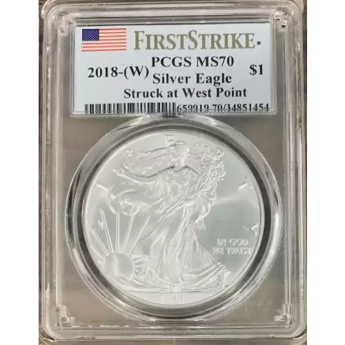 2018-(W) $1 Silver Eagle Struck at West Point First Strike