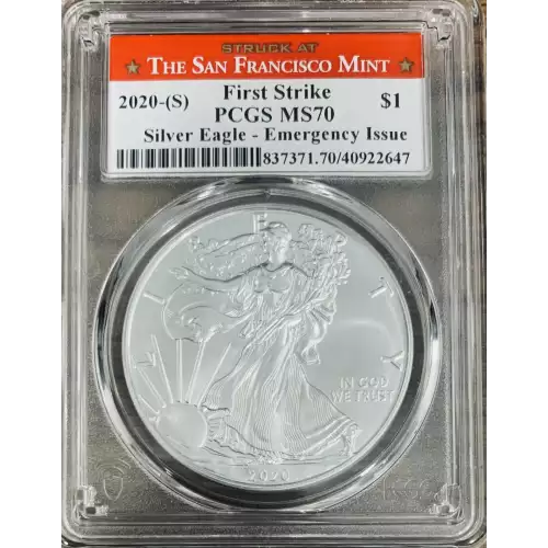 2020-(S) $1 Silver Eagle - Emergency Issue Struck at San Francisco First Strike
