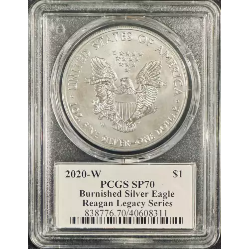 2020-W $1 Burnished Silver Eagle Michael Reagan Silver Eagle (2)