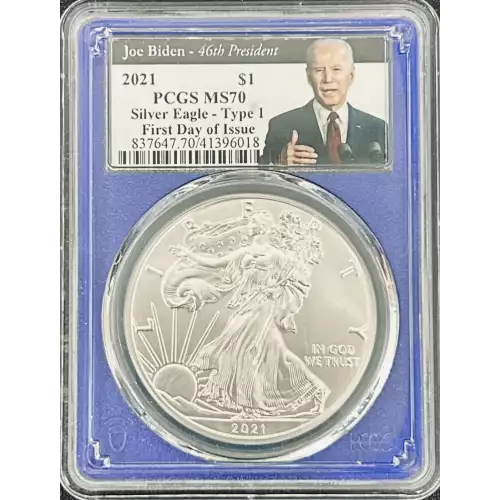 2021 $1 Silver Eagle - Type 1 First Day of Issue