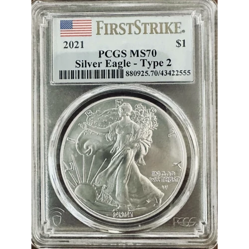 2021 $1 Silver Eagle - Type 2 First Strike