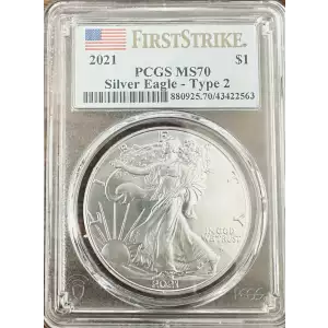 2021 $1 Silver Eagle - Type 2 First Strike