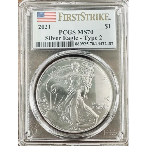 2021 $1 Silver Eagle - Type 2 First Strike