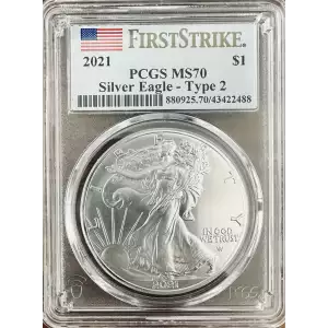 2021 $1 Silver Eagle - Type 2 First Strike