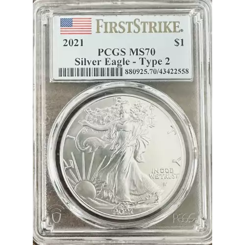 2021 $1 Silver Eagle - Type 2 First Strike
