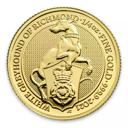 2021 1/4oz Gold Britain Queen's Beasts: The White Greyhound (2)