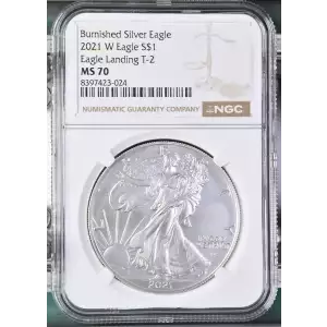 2021 W Eagle Landing T-2 Burnished Silver Eagle (2)