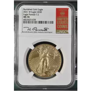 2021 W Eagle Portrait T-2 Burnished Gold Eagle (2)