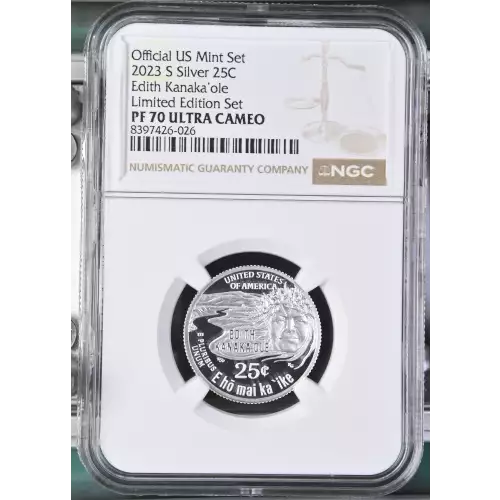 2023 S Edith Kanaka'ole Limited Edition Set Official US Mint Set ULTRA CAMEO (2)
