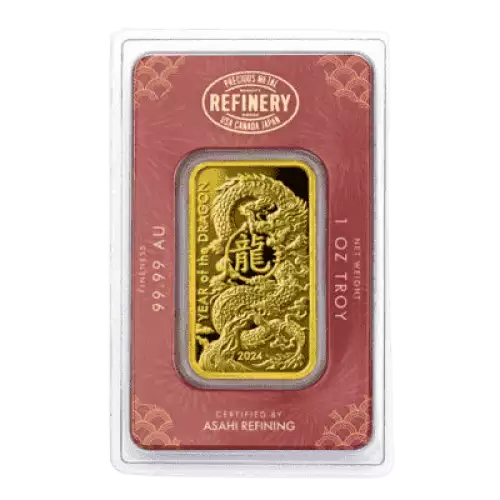 2024 1 oz Asahi Gold Bar - Lunar Dragon (5)