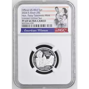 2024 S Hon. Patsy Takemoto Mink Limited Edition Set Official US Mint Set ULTRA CAMEO (2)