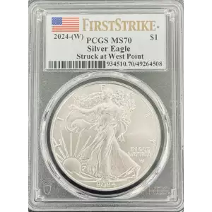 2024-(W) $1 Silver Eagle Struck at West Point First Strike