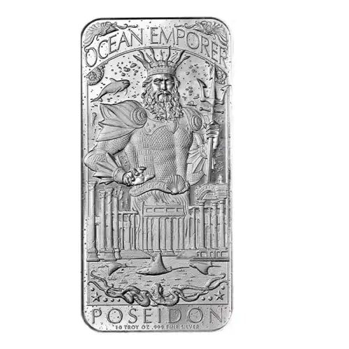 Atlantis 10 oz Silver Bar - Lost Cities Series (.999 Pure) (3)