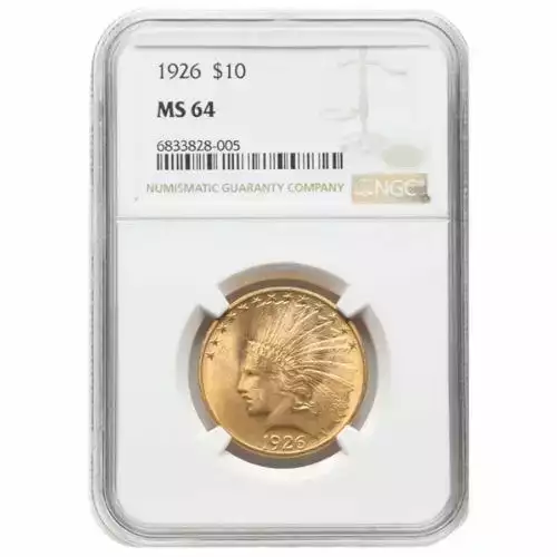 Indian $10 (1907 - 1933) - NGC - MS64