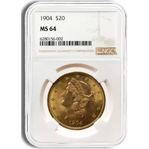 Liberty Head $20 (1849 - 1907) - NGC - MS64