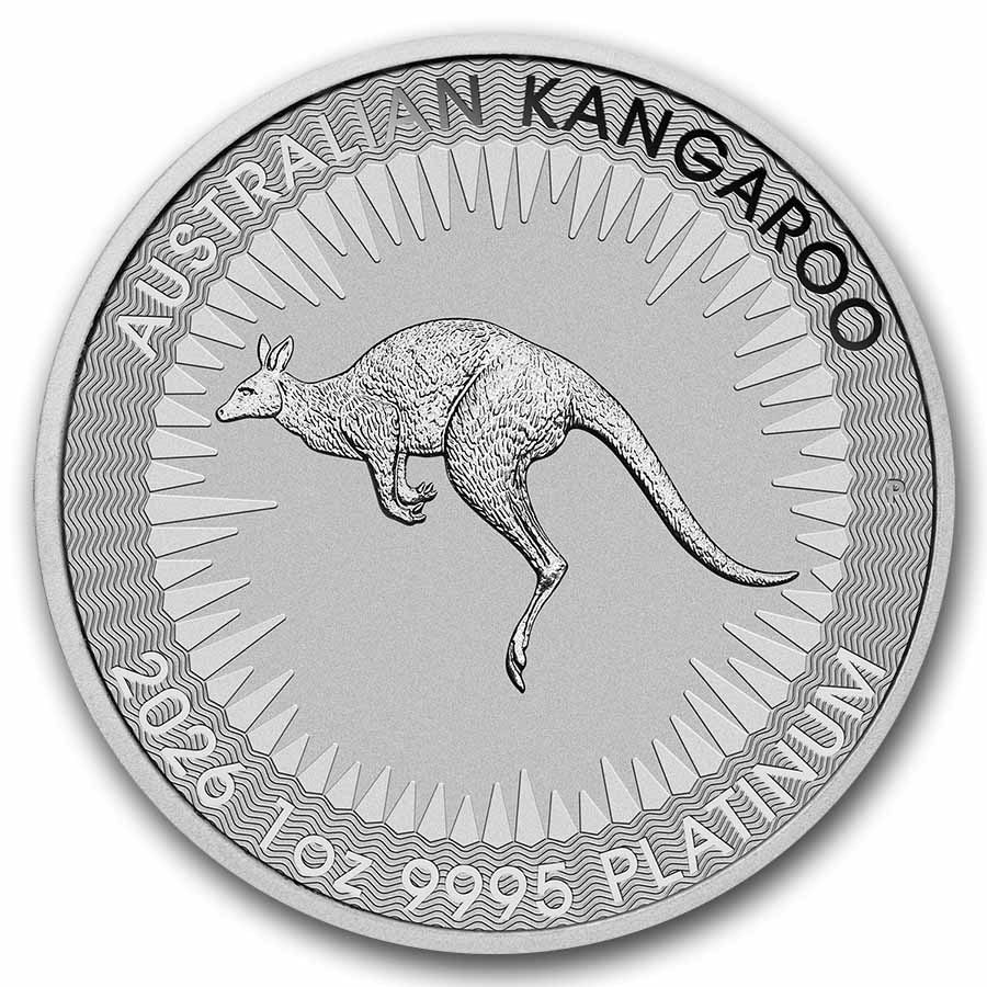 Australian Kangaroo platinum coin, jumping kangaroo design